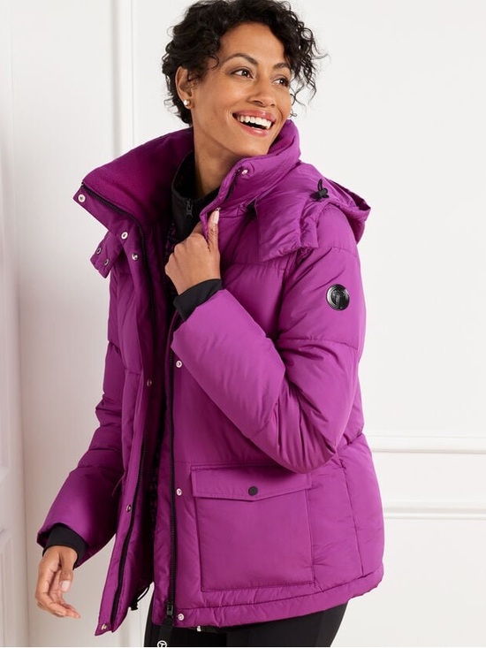 Talbots Jackets & Blazers - Talbots womens Puffer Jacket in Bright Magenta